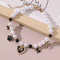 HKM-7403453 Monochrome Cartoon Pattern Pendant Necklace for Pets
