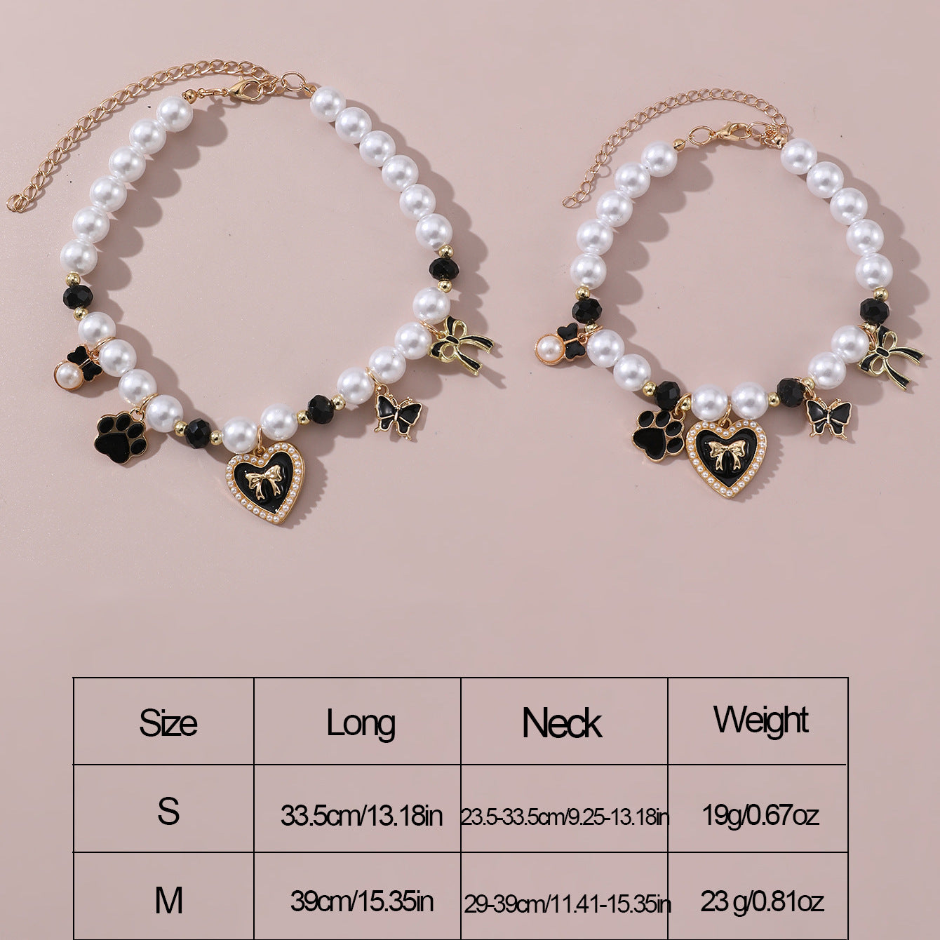 HKM-7403453 Monochrome Cartoon Pattern Pendant Necklace for Pets