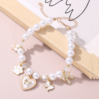HKM-7403453 Monochrome Cartoon Pattern Pendant Necklace for Pets