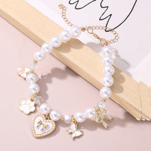 HKM-7403453 Monochrome Cartoon Pattern Pendant Necklace for Pets