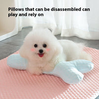 HKM-7404861 Cooling Dog and Cat Sleeping Mat - Breathable Non-Slip Pet Bed for Comfort in Spring and Summer