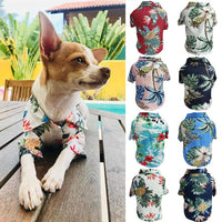 HKM-7404989 Dog Summer Thin Shirt, Breathable Chiffon Corgi Cat Apparel for Beach Parties