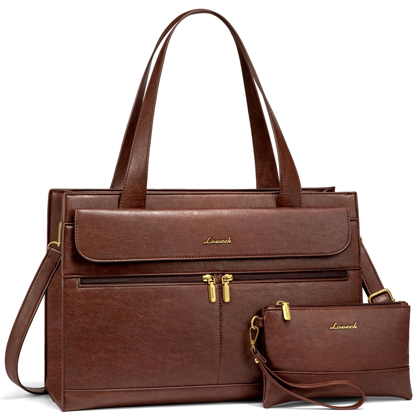 HKM-740499 Retro Laptop Tote Bag for Women - Stylish Office and Travel Shoulder Bag