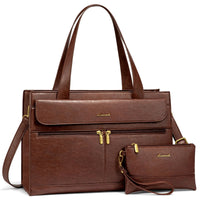 HKM-740499 Retro Laptop Tote Bag for Women - Stylish Office and Travel Shoulder Bag
