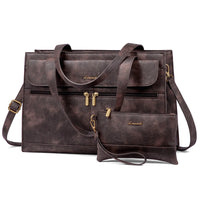 HKM-740499 Retro Laptop Tote Bag for Women - Stylish Office and Travel Shoulder Bag