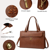 HKM-740499 Retro Laptop Tote Bag for Women - Stylish Office and Travel Shoulder Bag