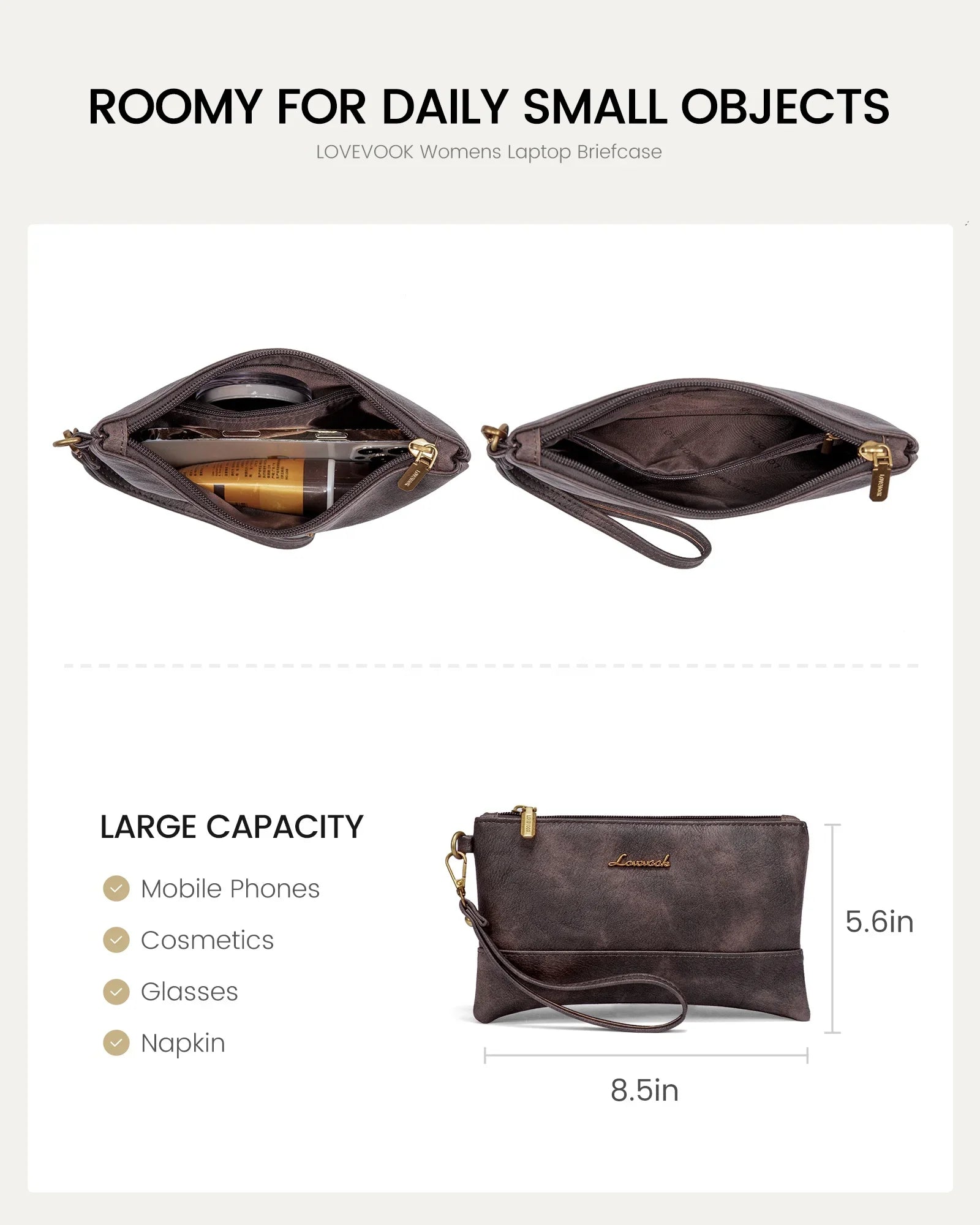 HKM-740499 Retro Laptop Tote Bag for Women - Stylish Office and Travel Shoulder Bag