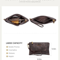 HKM-740499 Retro Laptop Tote Bag for Women - Stylish Office and Travel Shoulder Bag