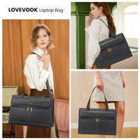 HKM-740499 Retro Laptop Tote Bag for Women - Stylish Office and Travel Shoulder Bag