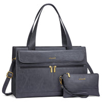 HKM-740499 Retro Laptop Tote Bag for Women - Stylish Office and Travel Shoulder Bag