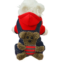 HKM-7405245 Dog Hooded Padded Coat for Four-Legged Comfort - Cotton Fabric, Multiple Sizes Available