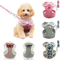 HKM-7406397 Breathable Tank Top Style Dog Chest Strap with Traction Rope for Pets