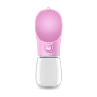 HKM-7406653 Pet Portable Drinking Cup - 350ML/550ML Plastic Water Bottle in Pink, White, and Green