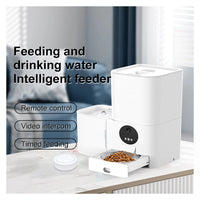 HKM-7406781 Smart WiFi Electric Two-in-One Pet Feeder for Dogs and Cats - Automatic Food and Water Dispenser