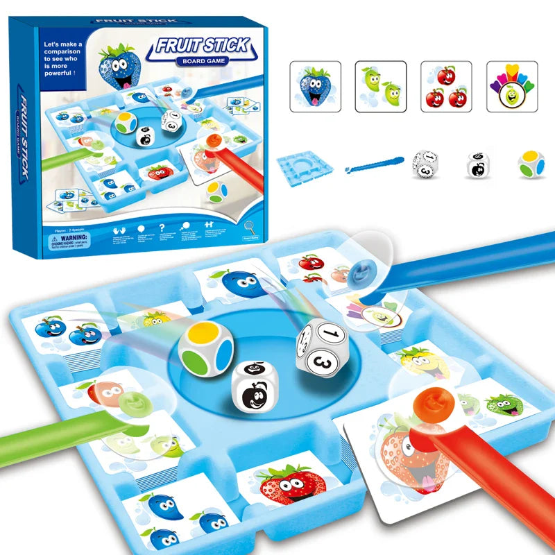 HKM-740691 Fruit Stick Card Game for Kids - Educational Toy for Hand-Eye Coordination and Reaction Speed, Suitable for Ages 3+