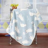 HKM-7407421 Cozy Coral Fleece Pet Blanket for Autumn and Winter, 100x75cm