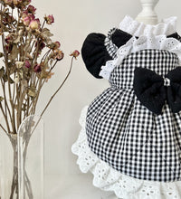 HKM-7408189 Winter Quilted Cat Dress with Matching Hat in Black - Available in Multiple Sizes