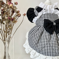 HKM-7408189 Winter Quilted Cat Dress with Matching Hat in Black - Available in Multiple Sizes