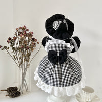 HKM-7408189 Winter Quilted Cat Dress with Matching Hat in Black - Available in Multiple Sizes