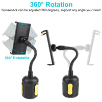 HKM-740819 Telescopic Anti-Skid Shock-Proof Car Mobile Phone Holder - Black and Yellow