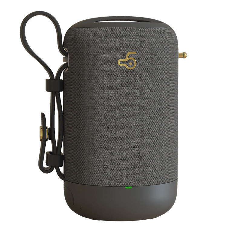 HKM-740819 Wireless Bluetooth Speaker with USB Connection - Dual Speaker Design, 1500mAh Battery, Waterproof Mesh & Leather Finish
