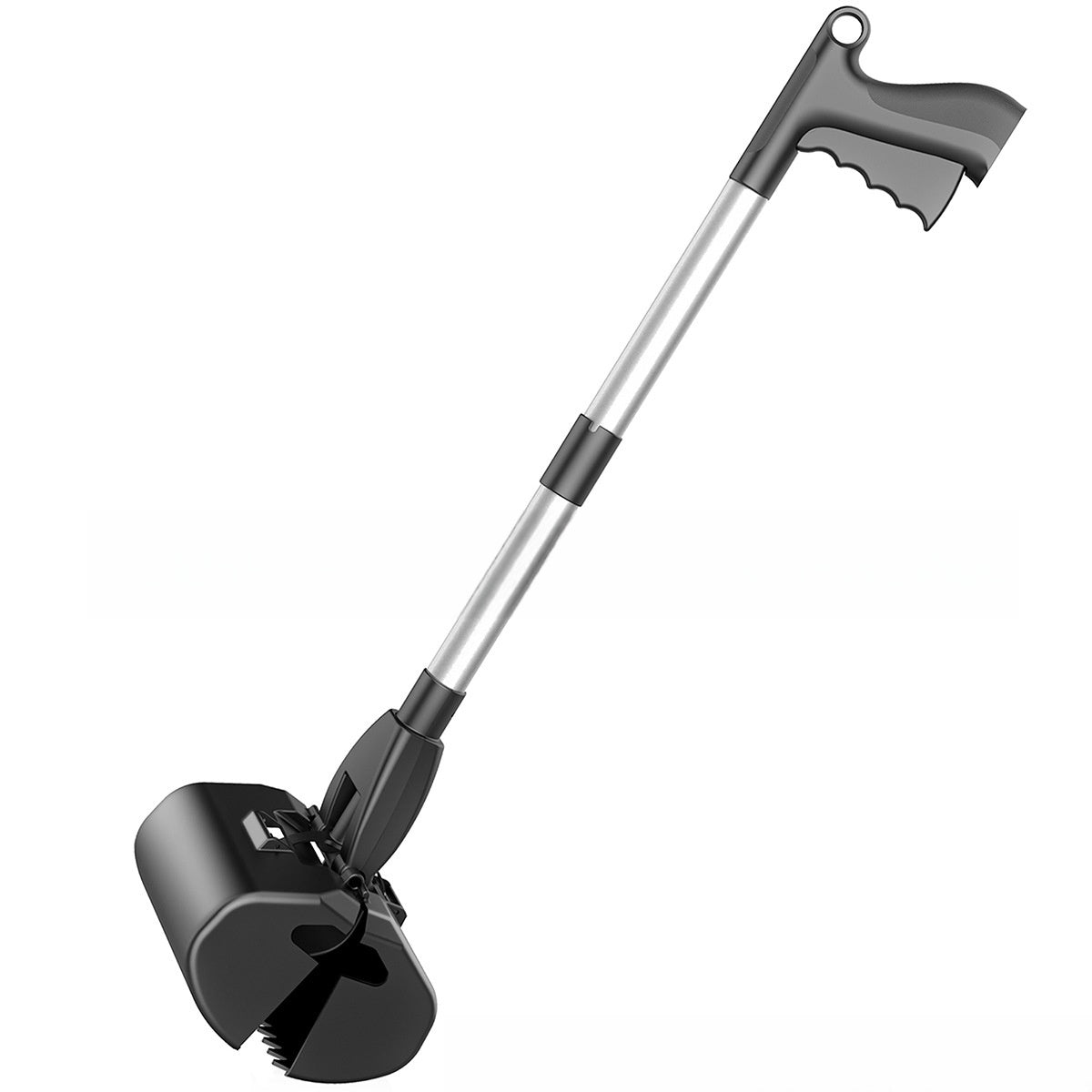 HKM-7408445 Durable Dog Pooper Scooper with ABS and Aluminum Alloy Construction, 80 cm Long, Black, Gray, Purple