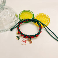 HKM-7408573 Christmas Themed Braided Rope Cat Scarf Collar, Free Size, Festive Designs