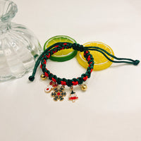 HKM-7408573 Christmas Themed Braided Rope Cat Scarf Collar, Free Size, Festive Designs