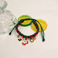 HKM-7408573 Christmas Themed Braided Rope Cat Scarf Collar, Free Size, Festive Designs