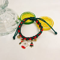 HKM-7408573 Christmas Themed Braided Rope Cat Scarf Collar, Free Size, Festive Designs
