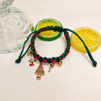 HKM-7408573 Christmas Themed Braided Rope Cat Scarf Collar, Free Size, Festive Designs