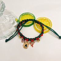 HKM-7408573 Christmas Themed Braided Rope Cat Scarf Collar, Free Size, Festive Designs