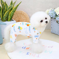 HKM-7408957 Casual Cotton Four-Legged Pet Clothing - Available in Lemon, Lion, Smiling Face, and Ice Cream Designs