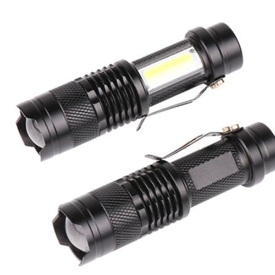 HKM-741011 Compact LED Mini Flashlight with Zoom Function for Outdoor Activities