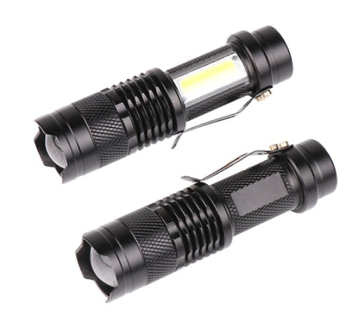 HKM-741011 Compact LED Mini Flashlight with Zoom Function for Outdoor Activities