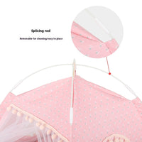 HKM-7410237 Foldable Outdoor Cat Nest Kennel - Summer Semi-Closed Pet Tent with Comfortable Mat
