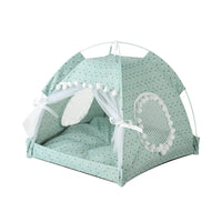 HKM-7410237 Foldable Outdoor Cat Nest Kennel - Summer Semi-Closed Pet Tent with Comfortable Mat