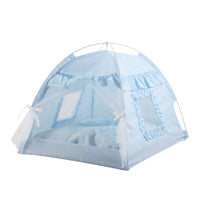 HKM-7410237 Foldable Outdoor Cat Nest Kennel - Summer Semi-Closed Pet Tent with Comfortable Mat
