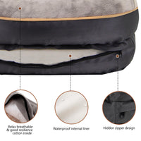 HKM-7410621 Two-Color Four-Sided Dog Sofa - Winter Warmth and Comfort, Available in Gray, L & XL Sizes