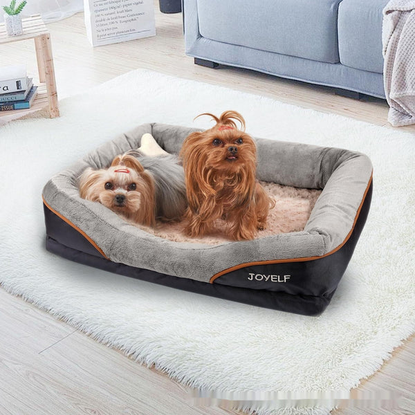 HKM-7410621 Two-Color Four-Sided Dog Sofa - Winter Warmth and Comfort, Available in Gray, L & XL Sizes