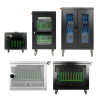 HKM-741075 Mobile Device Charging Cart for Classroom - Holds 10, 16, 30, 45, or 60 Tablets, Laptops, and Chromebooks