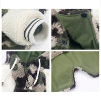 HKM-7411005 Camouflage Fleece Jacket for Large Breeds: Golden Retriever, Labrador, Samoyed – Comfortable & Casual