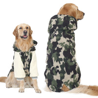 HKM-7411005 Camouflage Fleece Jacket for Large Breeds: Golden Retriever, Labrador, Samoyed – Comfortable & Casual