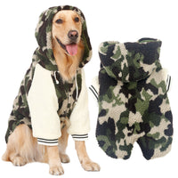 HKM-7411005 Camouflage Fleece Jacket for Large Breeds: Golden Retriever, Labrador, Samoyed – Comfortable & Casual