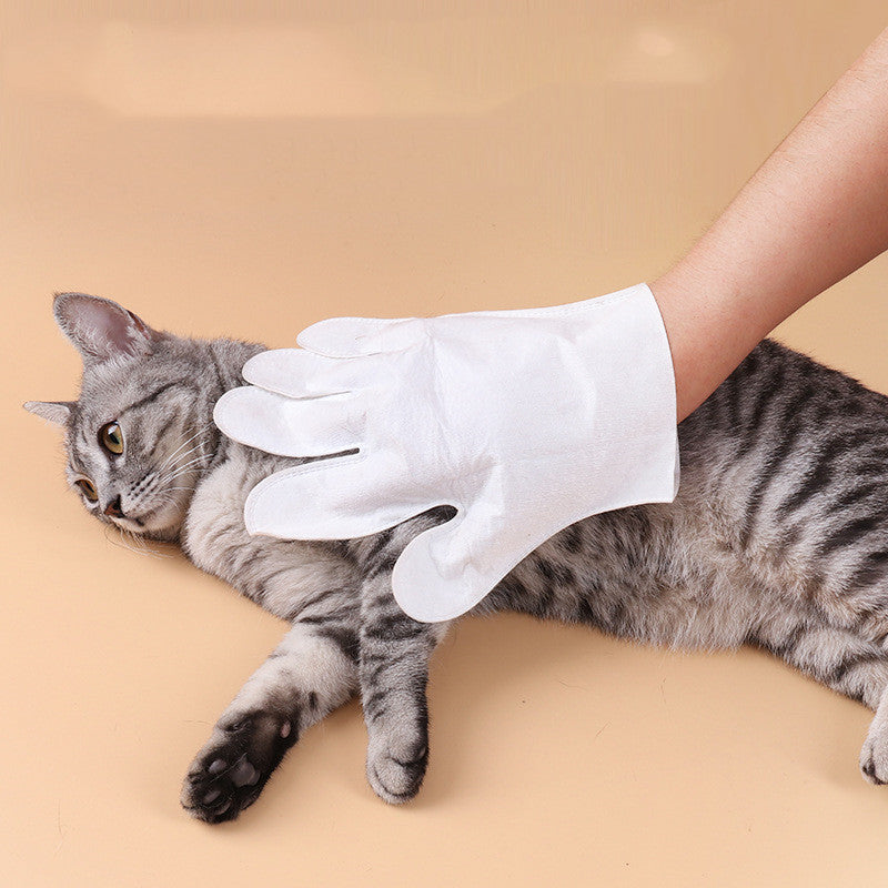 HKM-7412157 Pet Bathing-Free Cleaning Gloves for Cats and Dogs - Gentle Formula with Aloe Vera and Coconut Oil