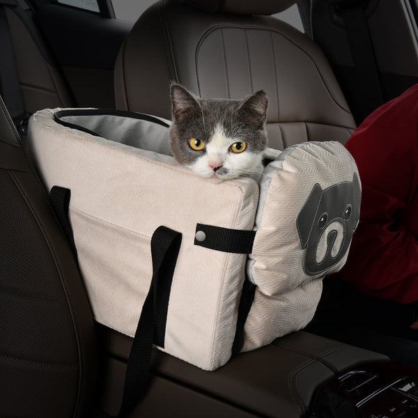 HKM-7412797 Travel Car Backpack Console Pet Carrier Seat for Cats and Dogs - Medium Capacity, Multiple Colors