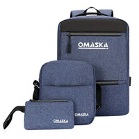 HKM-741331 Custom 3-in-1 USB Backpack Set with Large Capacity for Students and Casual Use