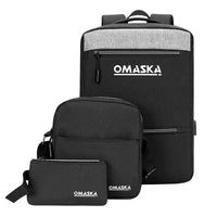 HKM-741331 Custom 3-in-1 USB Backpack Set with Large Capacity for Students and Casual Use