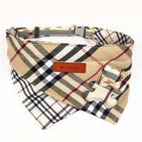 HKM-7413949 Plaid Cotton Triangle Towel for Pets - Four Seasons Use, Multiple Sizes Available