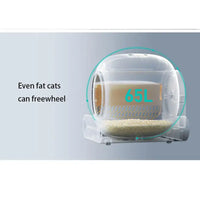 HKM-741395 Smart Self-Cleaning Cat Litter Box with Odor Control and APP Management, 6.5L Capacity